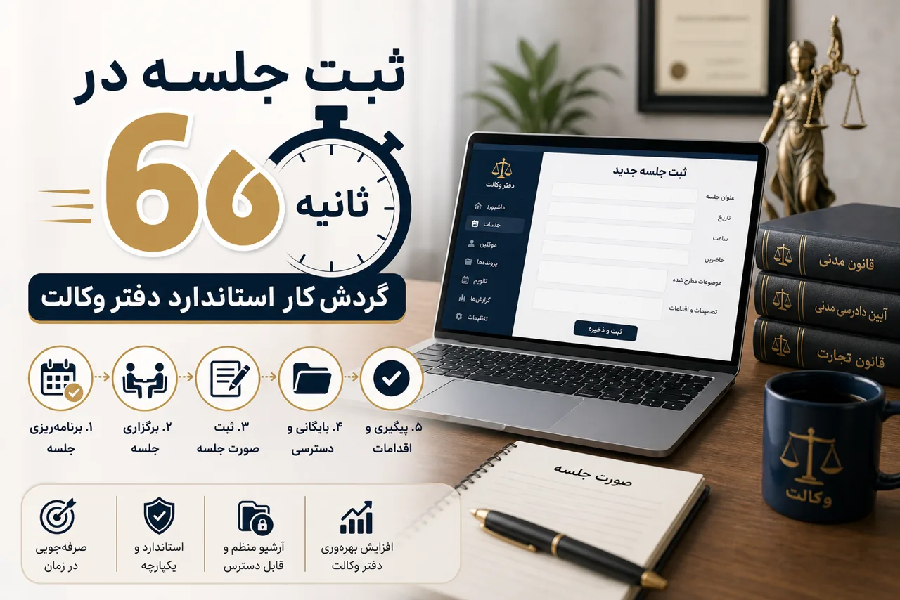 تصویر شاخص ثبت سریع جلسه در دفتر وکالت