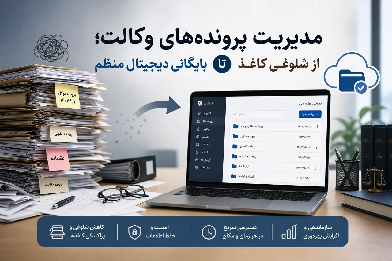 تصویر شاخص مدیریت پرونده‌های وکالت