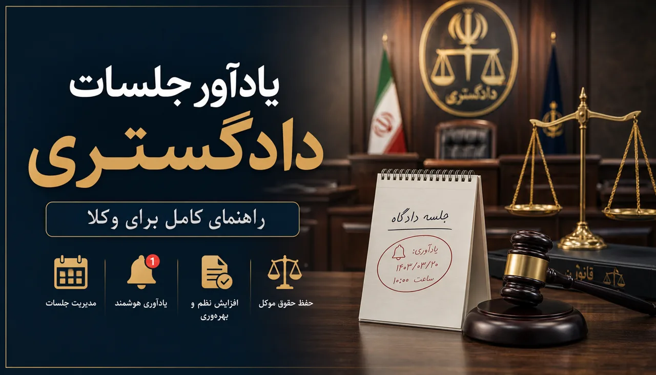 تصویر شاخص یادآور جلسات دادگستری